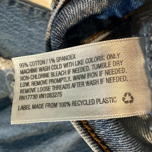 Universal Thread Med Wash Distressed Straight Raw Hem Jeans 14/32R - Picture 5 of 8